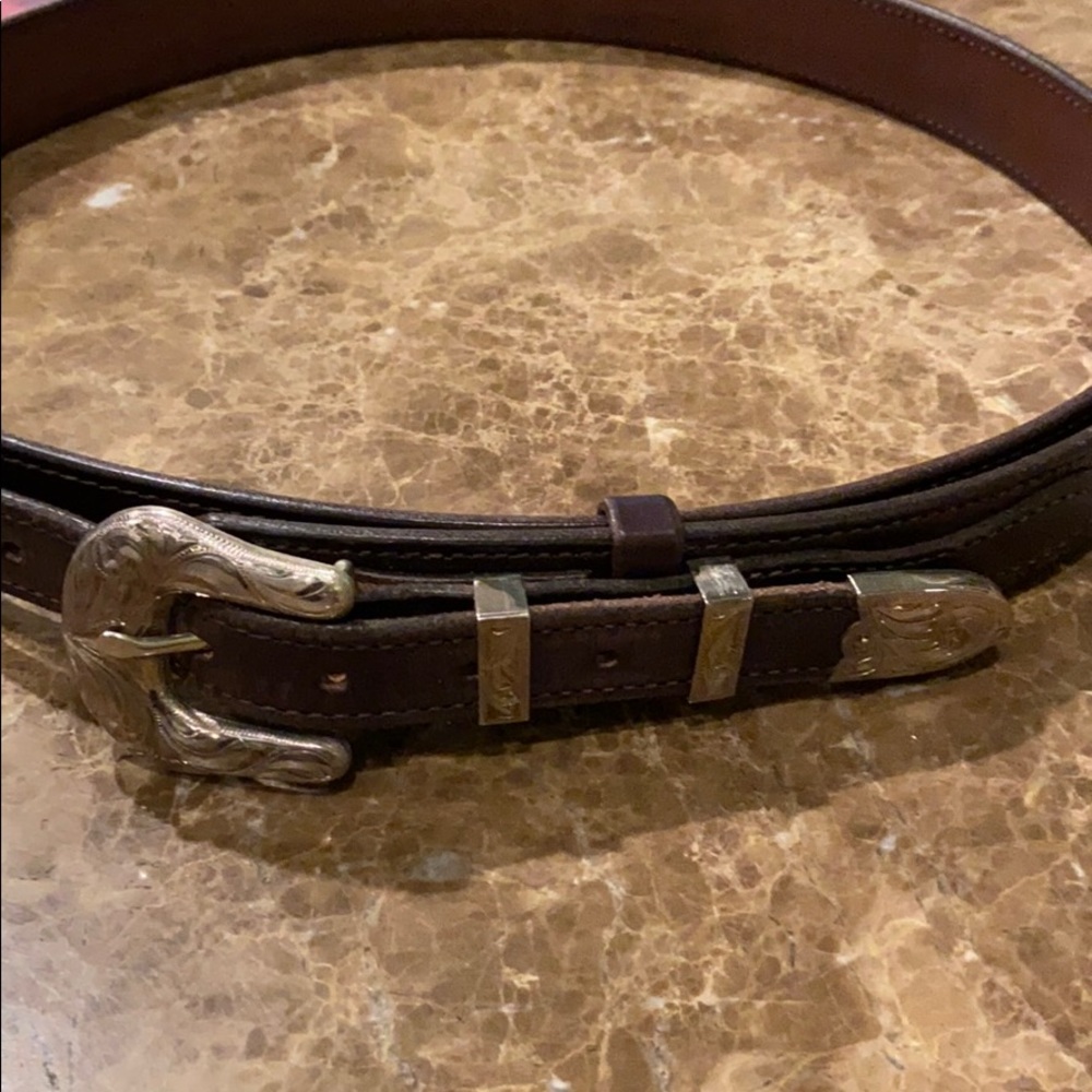 Brown Leather Ranger Belt Men’s Size 40